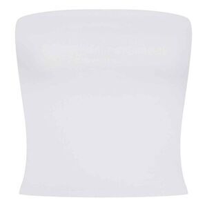 SF Womens/Ladies Bandeau Crop Top / White